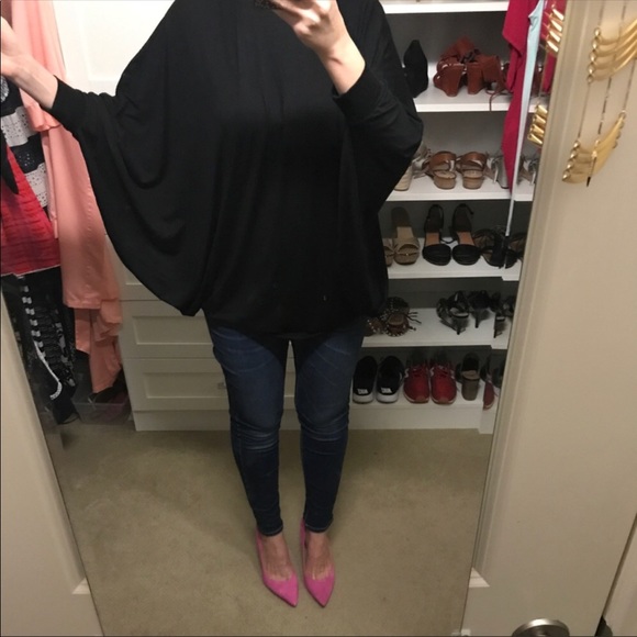 1 left, Sz L! Batwing Dolman Sleeve Poncho Tunic - Picture 4 of 5